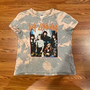 Def Leppard bleach dye band tee